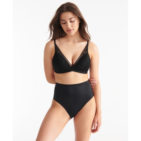 Knix "Lace Deep-V Bralette" black L (NWT) - Picture 3 of 8